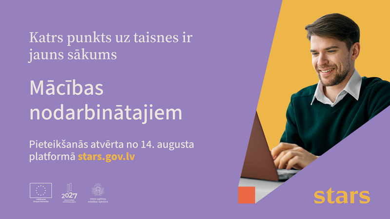 No 14. augusta – iespēja pieteikties ES līdzfinansējumam mācībām nodarbinātajiem