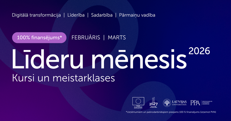 Līderu mēnesis - īsi, koncentrēti kursi, meistarklases un darbnīcas